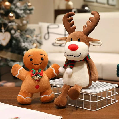 Pluszowy Piernikowy Ludzik i Pluszowy Renifer z Czerwonym Noskiem